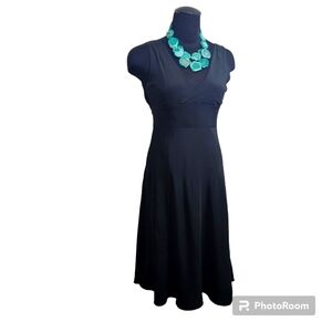 J CREW Women's 10 Silk Lined Sophia Dress Black Sleeveless Side Zip